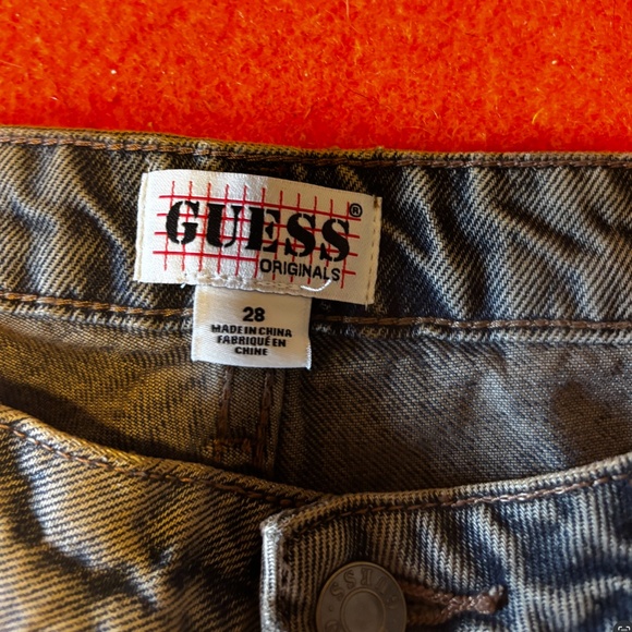 Guess dark wash faded wide leg cargo baggy jean NWT - Picture 13 of 15
